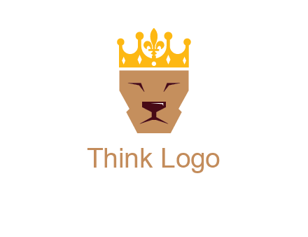 crown on lion face graphic