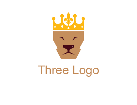 crown on lion face graphic