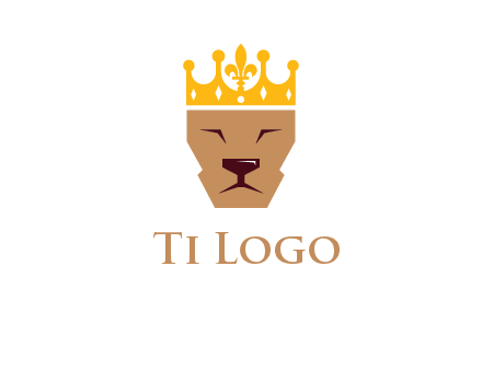 crown on lion face graphic