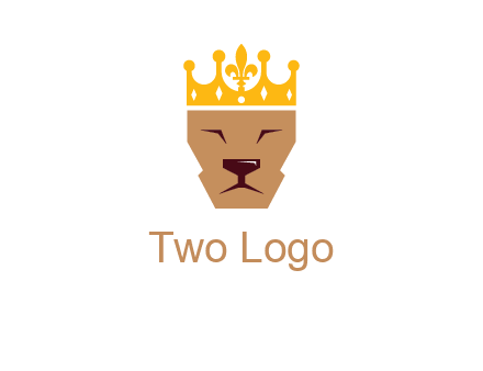 crown on lion face graphic