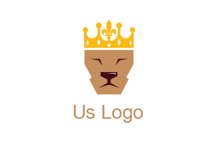 crown on lion face graphic
