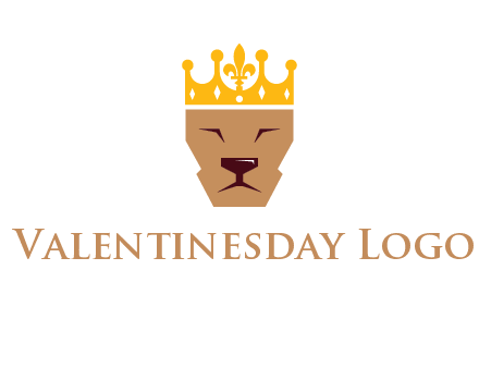 crown on lion face graphic