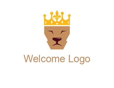 crown on lion face graphic