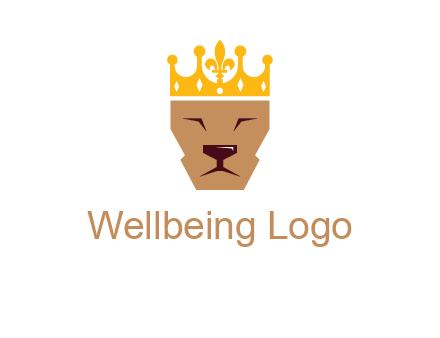 crown on lion face graphic
