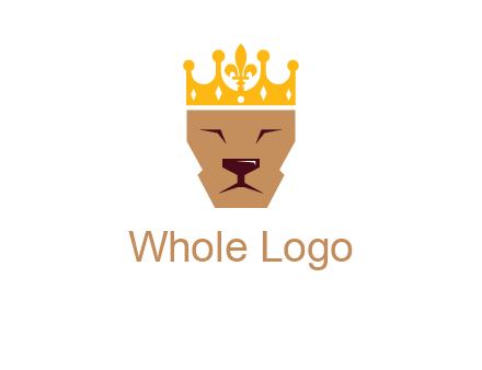 crown on lion face graphic