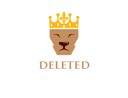 crown on lion face graphic
