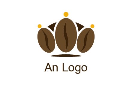 abstract persons with coffee beans symbol