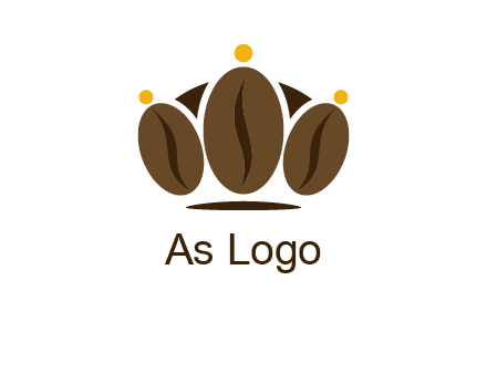 abstract persons with coffee beans symbol