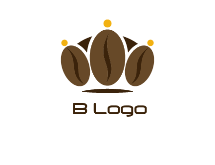 abstract persons with coffee beans symbol