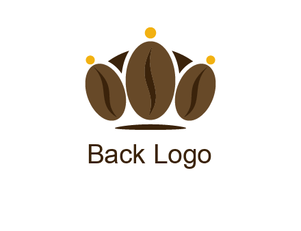 abstract persons with coffee beans symbol