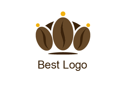 abstract persons with coffee beans symbol