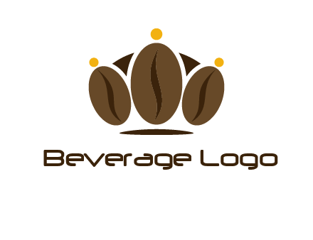 abstract persons with coffee beans symbol