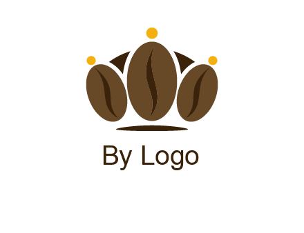 abstract persons with coffee beans symbol