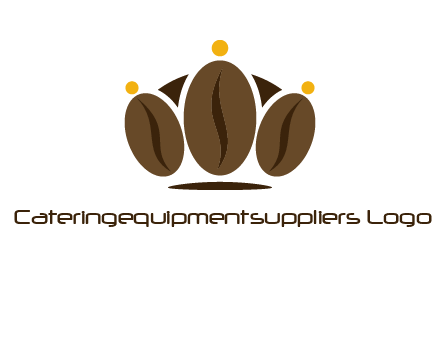 abstract persons with coffee beans symbol