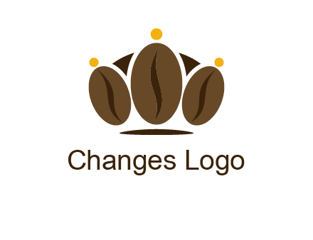 abstract persons with coffee beans symbol