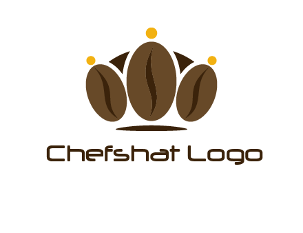 abstract persons with coffee beans symbol