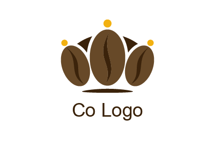 abstract persons with coffee beans symbol
