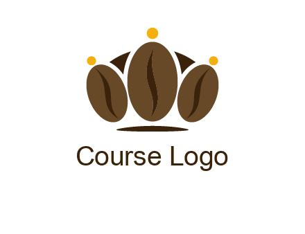 abstract persons with coffee beans symbol