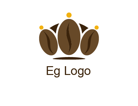 abstract persons with coffee beans symbol