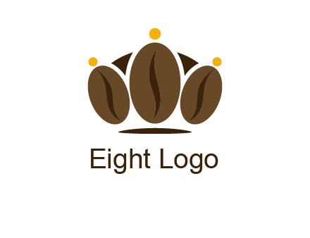 abstract persons with coffee beans symbol