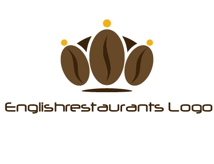 abstract persons with coffee beans symbol