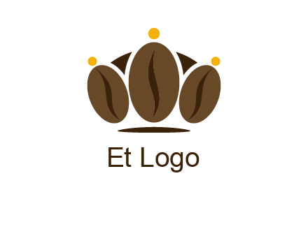 abstract persons with coffee beans symbol