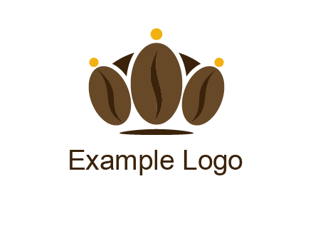 abstract persons with coffee beans symbol