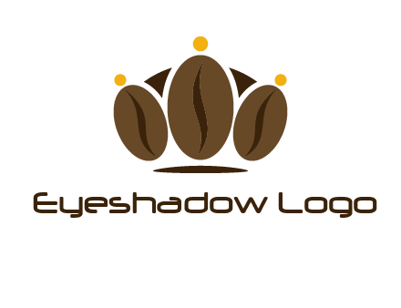 abstract persons with coffee beans symbol