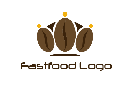 abstract persons with coffee beans symbol