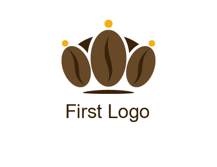 abstract persons with coffee beans symbol