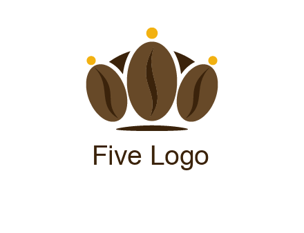 abstract persons with coffee beans symbol
