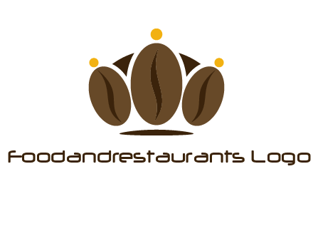 abstract persons with coffee beans symbol