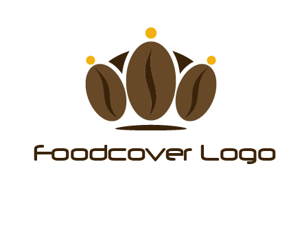 abstract persons with coffee beans symbol