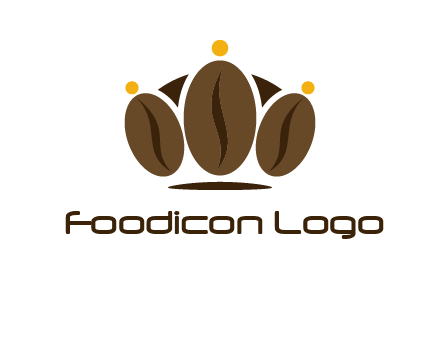 abstract persons with coffee beans symbol