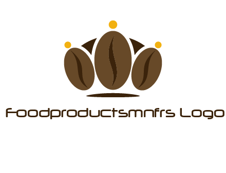 abstract persons with coffee beans symbol