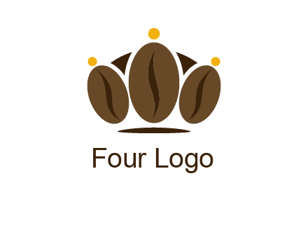 abstract persons with coffee beans symbol