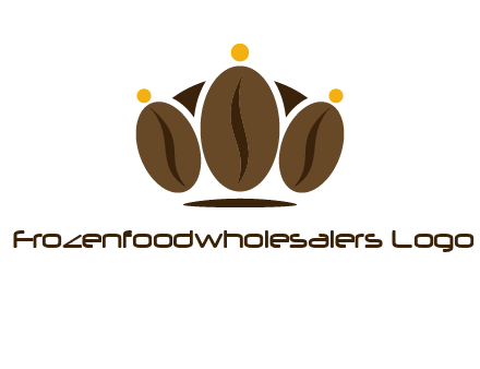 abstract persons with coffee beans symbol