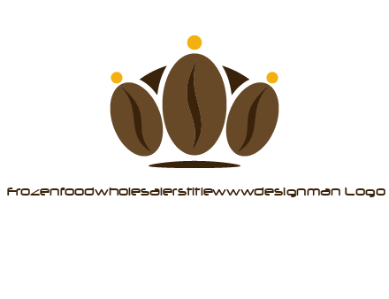 abstract persons with coffee beans symbol