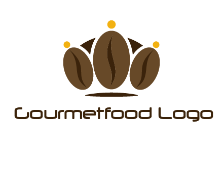 abstract persons with coffee beans symbol