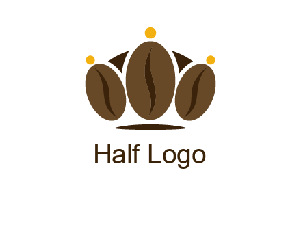 abstract persons with coffee beans symbol