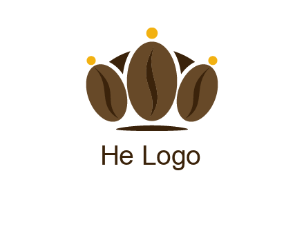 abstract persons with coffee beans symbol