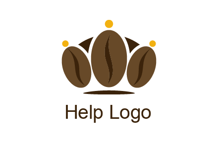 abstract persons with coffee beans symbol