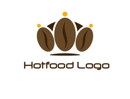 abstract persons with coffee beans symbol