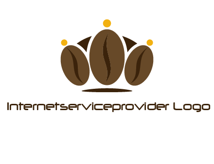 abstract persons with coffee beans symbol