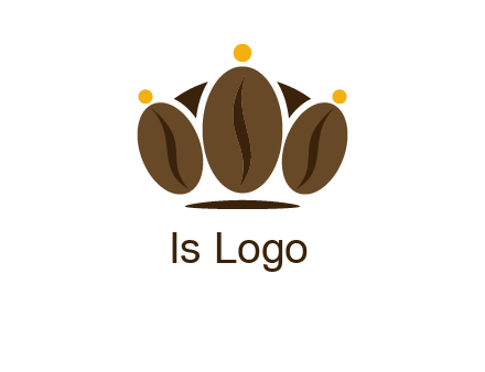abstract persons with coffee beans symbol