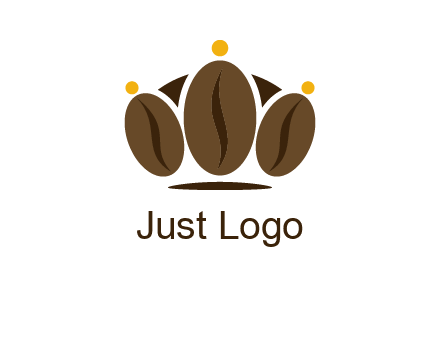 abstract persons with coffee beans symbol