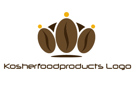 abstract persons with coffee beans symbol