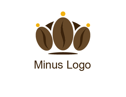 abstract persons with coffee beans symbol