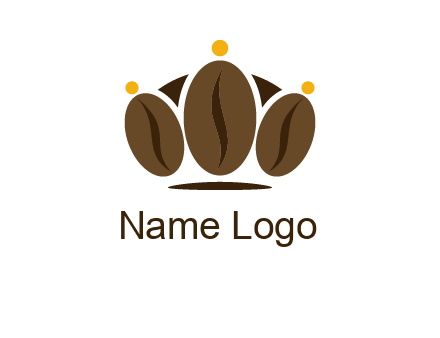 abstract persons with coffee beans symbol