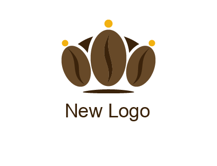abstract persons with coffee beans symbol